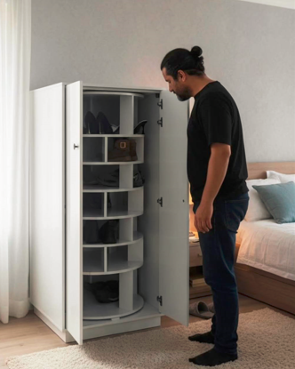 Pyvola™ Revolving Shoe Cabinet